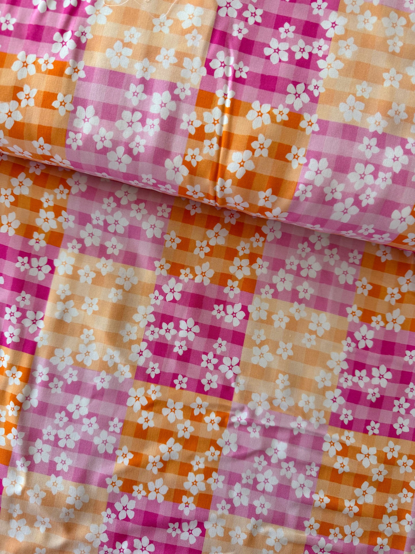 Gingham Blossom Viscose