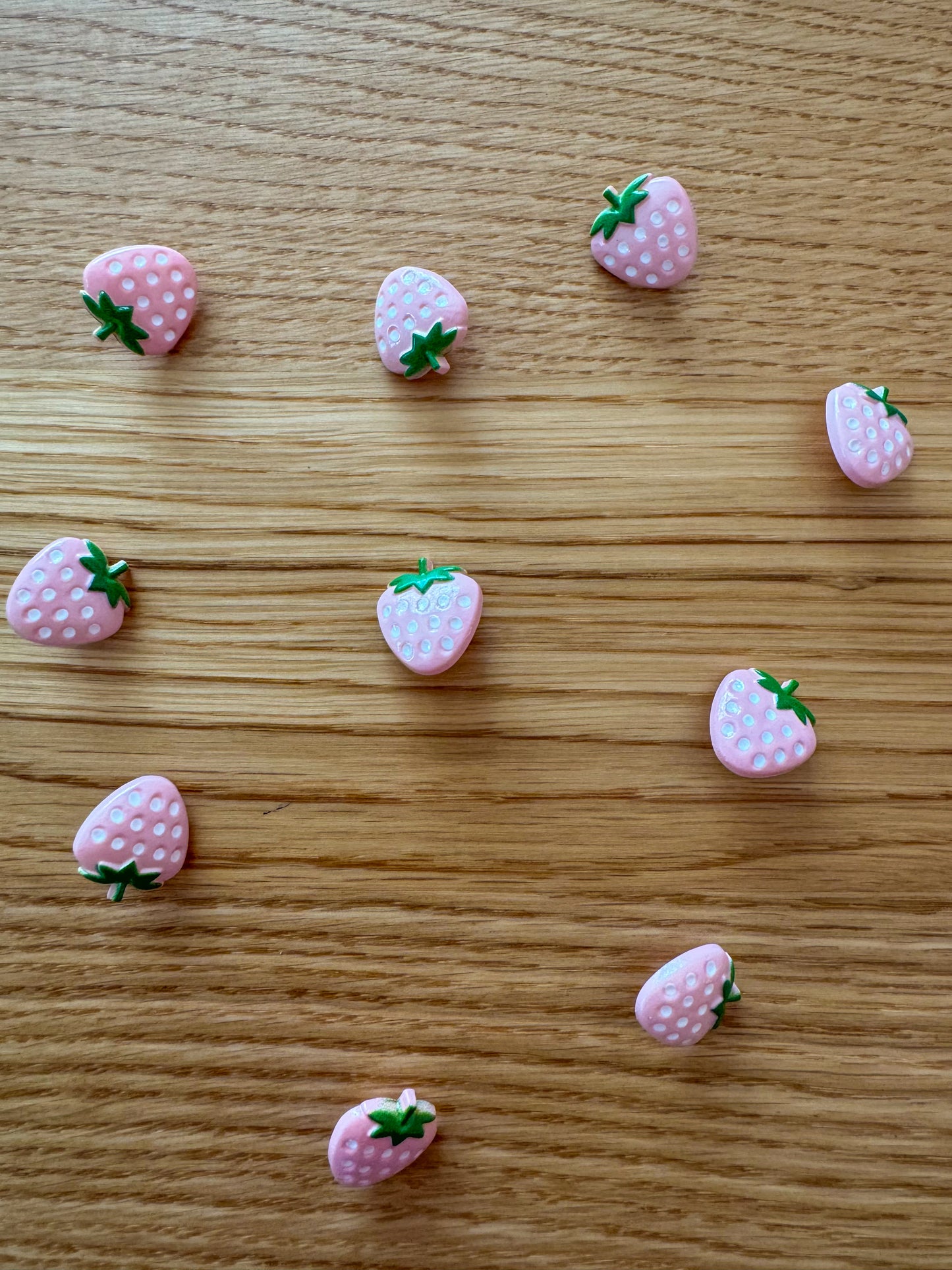 Hand-Painted Strawberry Buttons