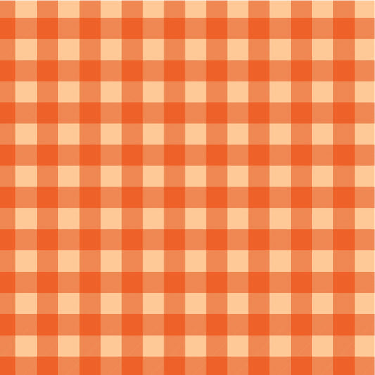 2 colour gingham- orange