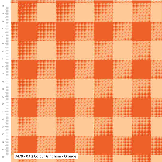 2 colour gingham- orange